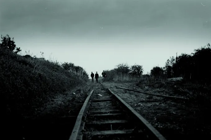The old branch line, looking along the cutting
