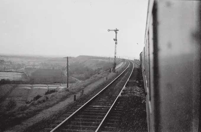 View from the train, looking along the line