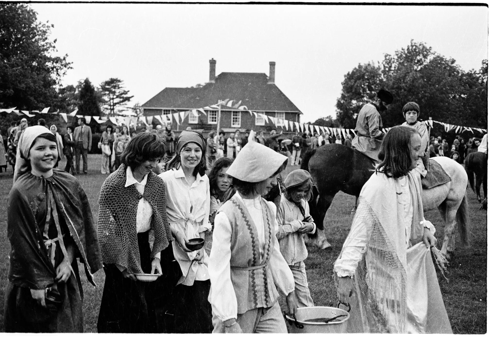 Maypole and ribbons, Estre Day 1974